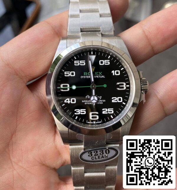 2 37 6e6c47a4 1133 444f a182 e419c115714f мащабиран Rolex Air King M126900-0001 1: 1 Най-добро издание Чиста фабрика Черен циферблат