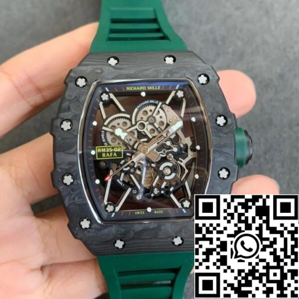 2 37 84ac46b1 05f1 4d1d aca1 4a7b2b2a32c1 Richard Mille RM035-02 1:1 Mejor edición KV Factory V3 Correa verde