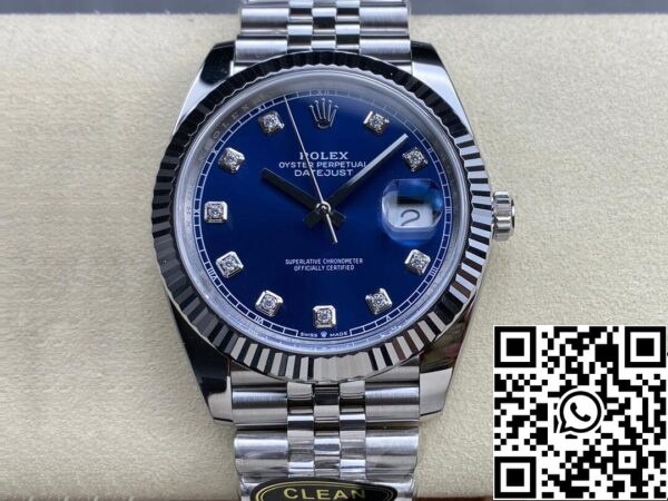 2 38 Rolex Datejust M126334-0016 1:1 Best Edition Quadrante blu pulito di fabbrica