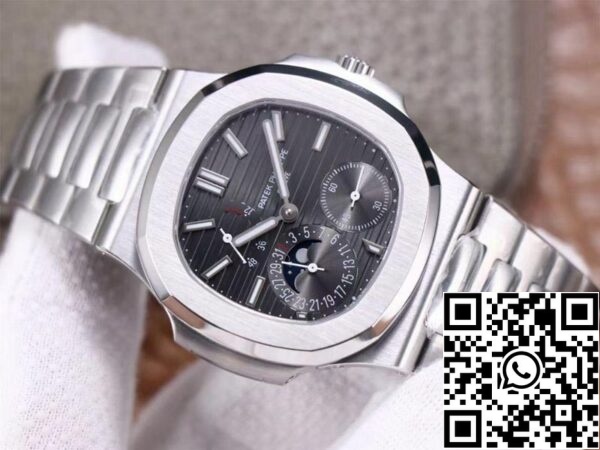 2 3 ac6e8a67 8292 4f49 bf5c f5d647273990 Patek Philippe Nautilus 5712/1A-001 1:1 Mejor Edición PF Esfera Gris De Fábrica Movimiento Suizo