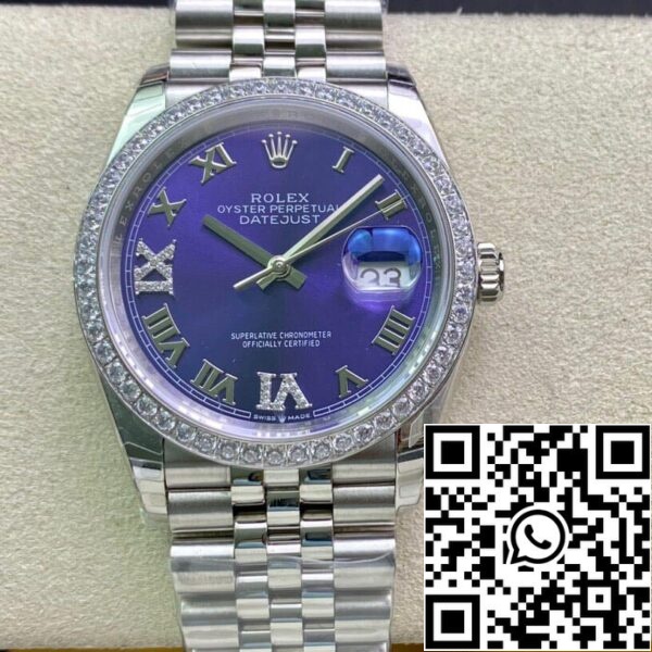 2 42 95ada443 ba4d 426b 9aa1 6ae3e82e6b8c Rolex Datejust M126284RBR-0013 1:1 Best Edition EW Factory Purple Dial