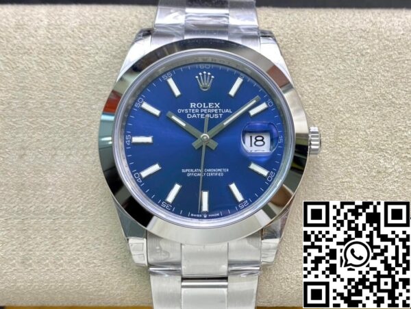 2 42 addf572c ee6a 4135 9e4d 5f6bec0a9541 Rolex Datejust M126300-0001 1:1 Gladde rand VS Fabriek Blauwe Wijzerplaat