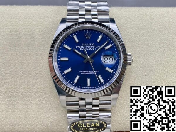 2 43 Rolex Datejust M126234-0017 36MM 1:1 Best Edition Pulito Quadrante Blu di fabbrica