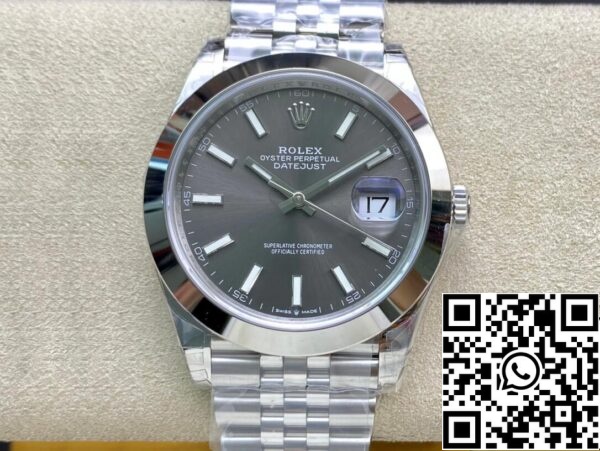 2 43 253535358d c4d0 407b b5ee a4e4f24dac82 Rolex Datejust M126300-0008 1:1 Sima perem VS Gyári szürke számlap VS Gyári szürke számlap