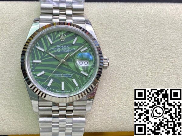 2 43 3f260ee4 49de 4c10 a7f6 d5c2f20b1b6e Rolex Datejust M126234-0047 1:1 Best Edition EW Factory Olive Green számlapja