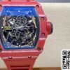 2 46 a91792d6 e12b 4a5e 9464 997a8ee1d3fe Richard Mille RM35-02 1:1 Best Edition T+ Factory Kolfiber Röd Gummi Rem