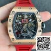 2 47 04a68602 ccbf 4e3e ab85 28144e65f3ab Richard Mille RM011 1:1 Best Edition KV Factory Ouro rosa Bracelete vermelha