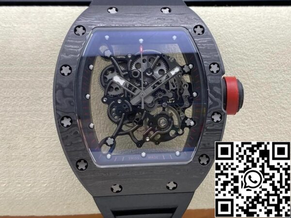 2 47 1a391f16 82e1 4f3e 940c a875ba66785f Richard Mille RM-055 1:1 Best Edition BBR Factory Kolfiber svart fodral