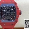 2 49 f4d2daa4 db40 460f 971d c0fdd7492c16 Richard Mille RM12-01 Tourbillon 1:1 Mejor Edición RM Factory Correa de caucho rojo