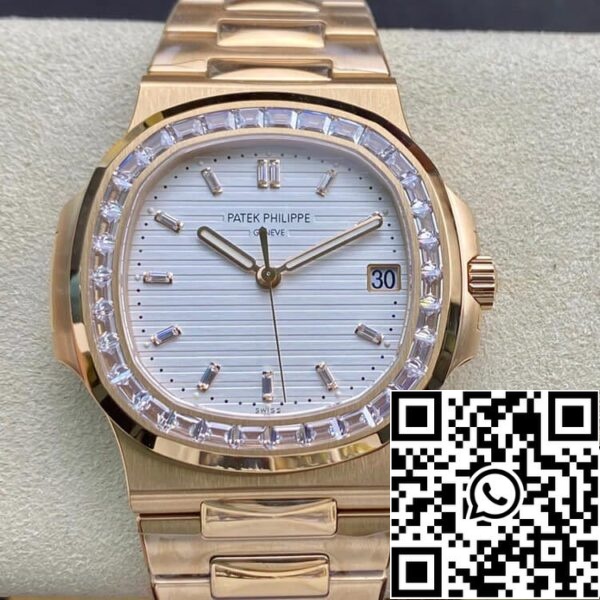 2 4 bc7d24ca 37c4 4d36 9e8c 67a4f2b9674c Patek Philippe Nautilus 1:1 Best Edition PPF Factory Rose Gold timanttien kanssa