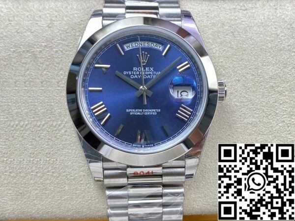 2 50 Rolex Day Date M228206-0015 1:1 Best Edition EW Factory sininen soittaa