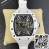 2 50 281be7f5 b809 44fb 8fc8 c4f7f20d98cd Richard Mille RM12-01 Tourbillon 1:1 Най-добро издание RM Factory Бяла каучукова каишка