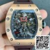 2 51 7dc5eff2 e0e0 4e56 9807 95de9faa48be Richard Mille RM011 1:1 Best Edition KV Factory Кафява каучукова каишка