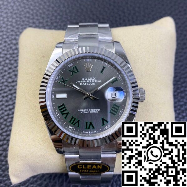 2 52 c2fbb4a0 c0e2 410a 91b7 f40c720ab9d9 Rolex Datejust M126334-0021 41mm quadrante Wimbledon Fabbrica pulita