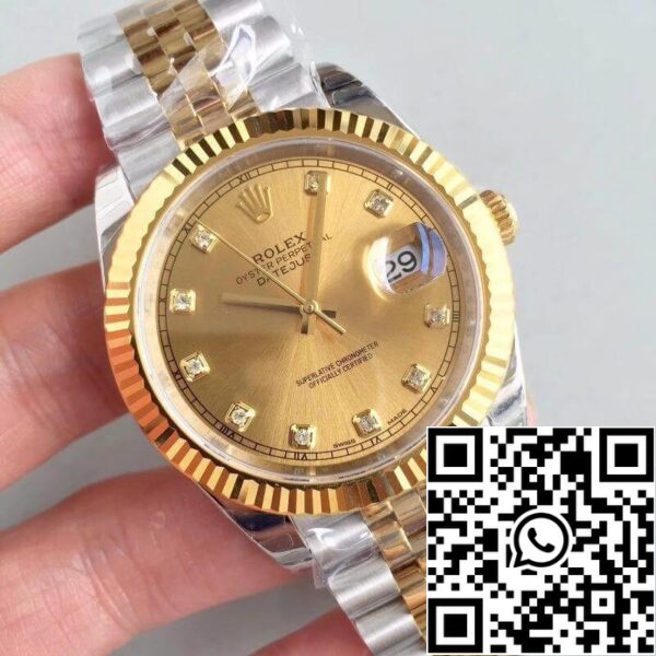 2 54 6729dd7c 39ac 451c 8f48 9cf6d75ccab5 Rolex Datejust II 41mm 116333 EW Factory 1:1 Best Edition Swiss ETA2824 Champagne Dial