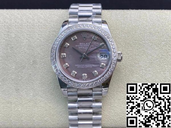 2 54 7d7ed94b f29a 448d ae21 3b998759e98f Rolex Datejust M178384-0019 31MM 1:1 Best Edition EW Factory Lunetta incastonata con diamanti