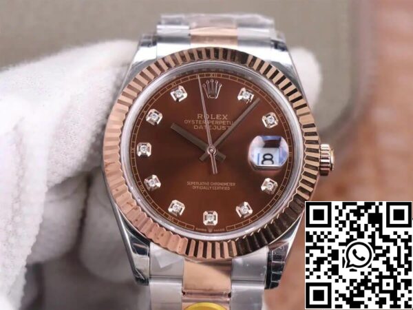 2 56 Rolex Datejust M126331-0003 41MM 1:1 Beste Editie TW Fabriek Chocolade Wijzerplaat