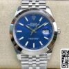 2 57 Rolex Datejust M126300-0002 41MM 1:1 Best Edition VS Factory Μπλε καντράν