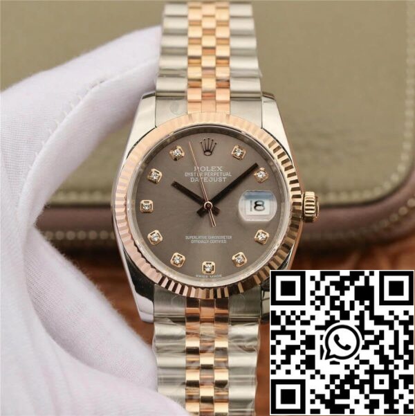 2 57 27c3a4fb e69a 4ccb 93c8 530a4f1d2b94 Rolex Datejust 116231 1:1 Best Edition GM gyári gyémántokkal kirakott számlapja