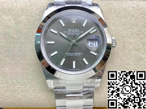 2 58 Rolex Datejust M126300-0007 41MM 1:1 Best Edition VS Factory Grey Dial