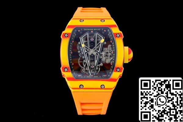 2 58 00a26ffa 78e7 4e5a b7a5 cfaa26c9ba88 Richard Mille RM27-03 Rafael Nadal Tourbillon 1:1 Best Edition RM Factory Żółty gumowy pasek