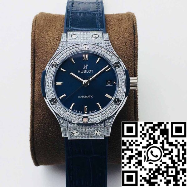 2 59 0e462f11 4cf4 47f9 9956 4c927add6596 Hublot Classic Fusion 38MM 1:1 Best Edition HB Factory gyémánt kék számlap