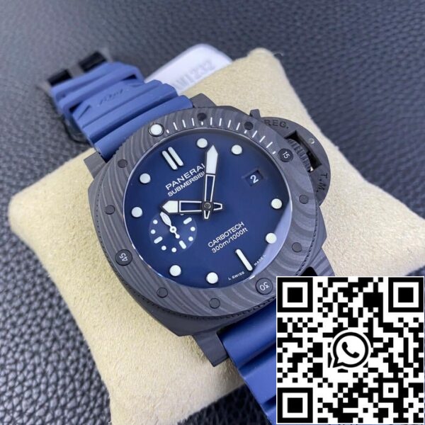 2 59 49ad649f 2c5c 442a 9cfd 2ff95b66a295 Panerai Submersible PAM01232 1:1 Best Edition VS Factory Blå urtavla