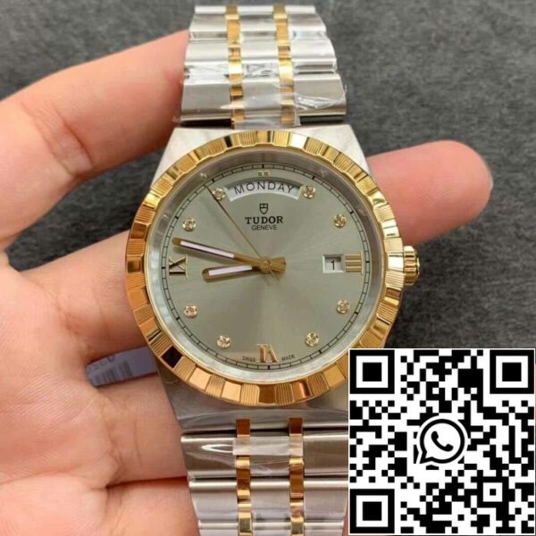 2 5 14a7b178 eb51 4ae0 91bd 3ed5e4693497 Replika Tudor Royal M28603-0002 data dnia V7 Factory Grey Dial