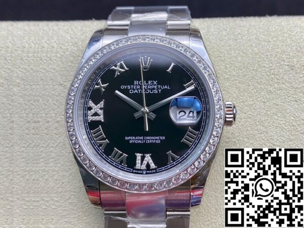 2 5 2234ffcc 4c40 4c75 9dd2 54d70f15c7c2 Rolex Datejust 36MM 1:1 Best Edition EW Factory Quadrante Nero