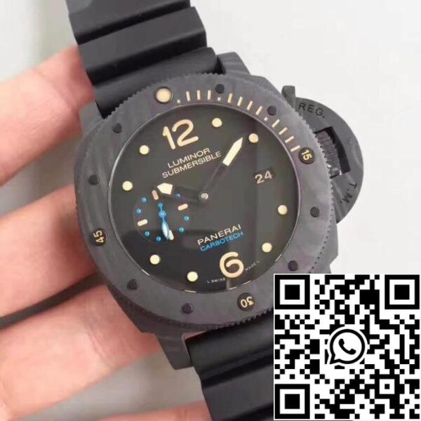 2 603 Panerai Luminor PAM441 VS Factory Kerámia tok 1:1 Best Edition svájci ETA P9001 barna bőrszíj