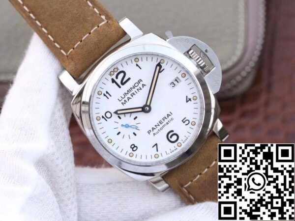 2 605 بانيراي بانيراي لومينور 1950 PAM1499 مقابل مصنع 1:1 أفضل إصدار سويسري ETA P9010 سوبرلوميد مينا أبيض