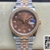 2 60 5ae8cb7a 8142 4d1a 9b89 cd73e578421e Rolex Datejust M126281RBR-0013 1:1 Best Edition BP Fabriek Bruine Wijzerplaat