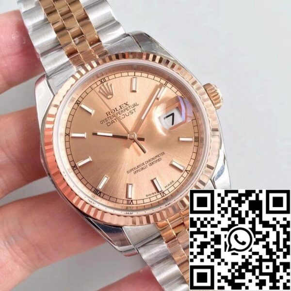 2 60 971f932c 6f71 40db bca0 00d0cf3dea50 Rolex Datejust 36mm 116234 AR Factory Mechanikus órák 1:1 Best Edition svájci ETA3135 rózsaarany számlapja