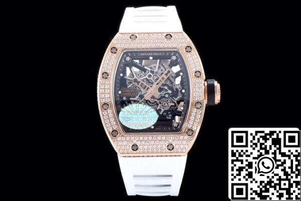 2 61 dec5e379 4762 4c39 a7de 560570e75939 Richard Mille RM035 Americas 1:1 Best Edition KV Factory Caixa em ouro rosa com diamantes