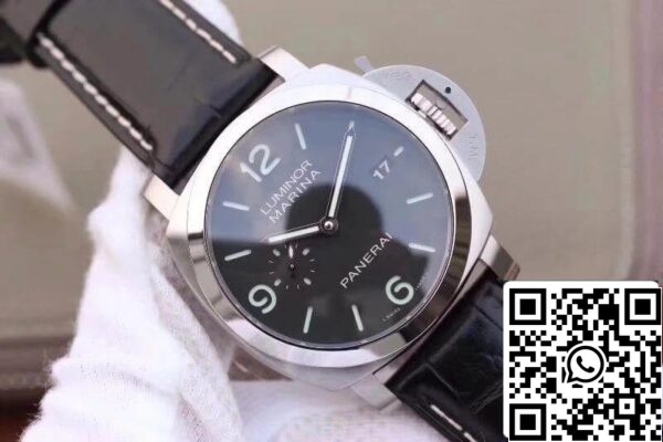 2 628 Panerai Luminor Marina 1950 PAM312 VS Фабрика 1: 1 Най-доброто издание на швейцарската ETA P9000 Черен циферблат Черна кожена каишка