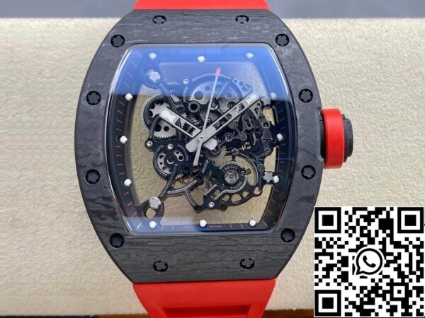 2 62 8091ac7f e203 412a a6e0 14915e2c4279 Richard Mille RM-055 1:1 Mejor edición BBR Factory Correa roja