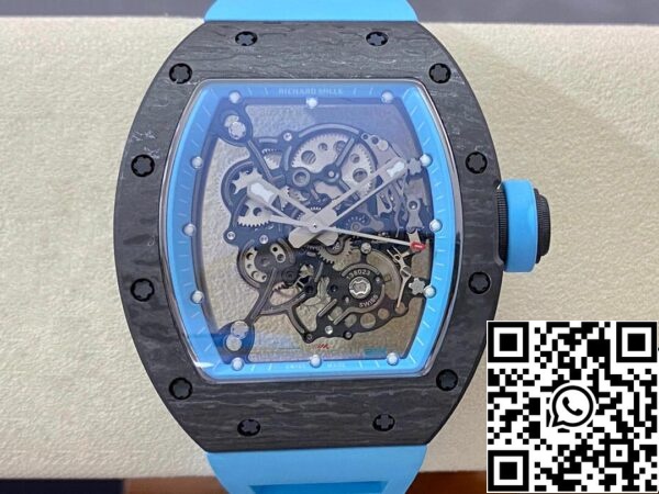 2 63 d78ea1d8 1d2f 413c 8998 d2584359b620 Richard Mille RM-055 1:1 Best Edition BBR Factory Bracelete azul