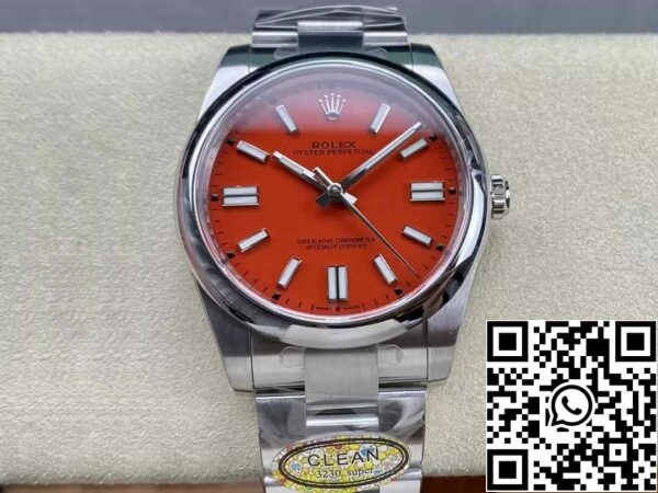 2 64 774af4ec 797a 44a4 96a9 2578237359b4 Rolex Oyster Perpetual M124300-0007 41MM 1:1 Best Edition чистый завод коралловый красный циферблат