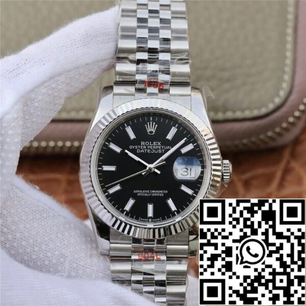 2 65 918164d4 a28a 445f 97d2 4e07c09b16fe Rolex Datejust M126234-0015 1:1 Beste Editie GM Fabriek Zwarte Wijzerplaat