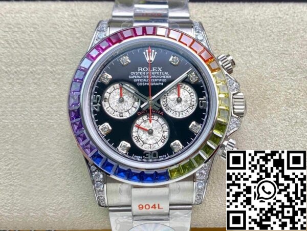 2 66 c2df6379 4002 4af8 9b39 717d08825be3 Rolex Daytona Cosmograph 116599 RBOW 1:1 Best Edition JH Factory Quadrante Nero