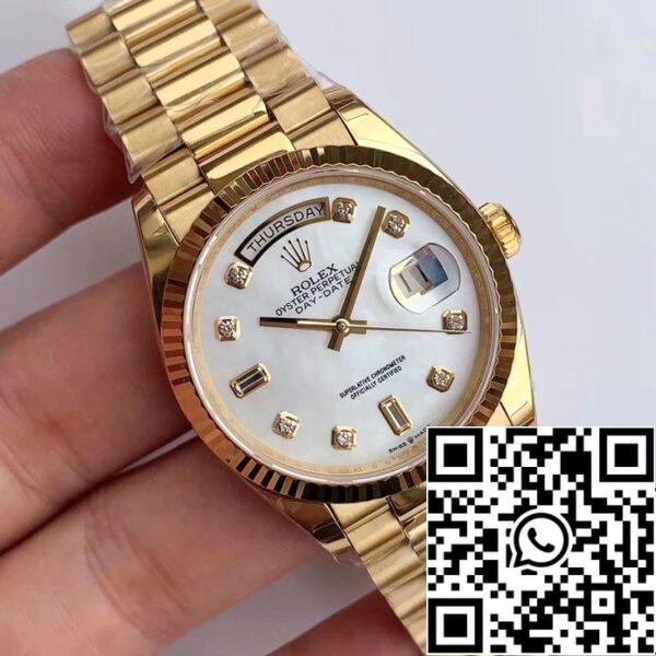 2 67 030c14bf 899b 44a7 aae2 1995b207719c Rolex Day Date M128238 1:1 Best Edition EW Factory Diamond Scale Sveitsin ETA3255