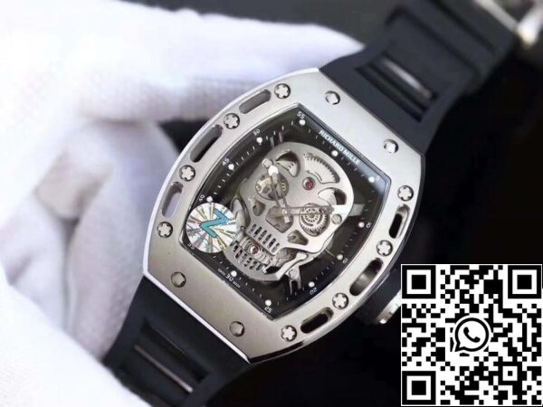 2 683 Richard Mille RM052 Z Factory 1:1 Mejor Edición suiza ETA6T51 Esfera negra con calavera