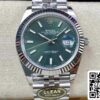 2 68 61547bac 912c 4b77 93c4 fa49c8b946e2 Rolex Datejust M126334-0027 41mm jubileumi szíjjal Tiszta gyári menta zöld számlap