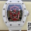 2 68 2 68 eec537f0 1601 4a77 4a77 8f08 f3de85054289 ريتشارد ميل RM52-01 1:1 أفضل إصدار YS Factory Tourbillon Tourbillon سيراميك العلبة السيراميك سوار مطاطي