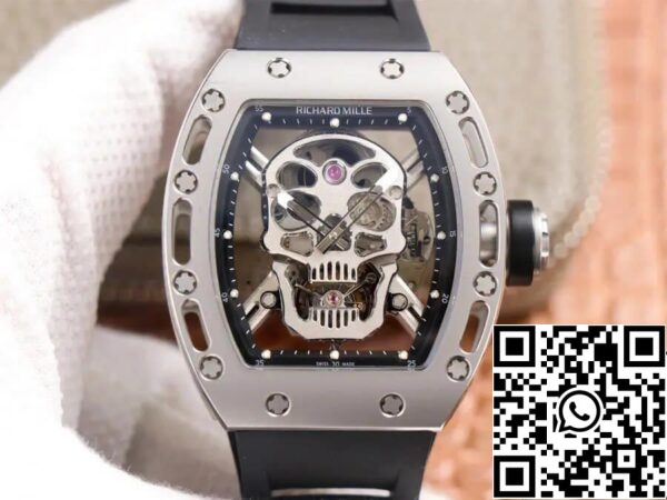 2 6 33228865 a599 4fde b321 8709629c674a Richard Mille RM52-01 Tourbillon 1:1 Meilleure édition JB Factory Cadran tête de mort