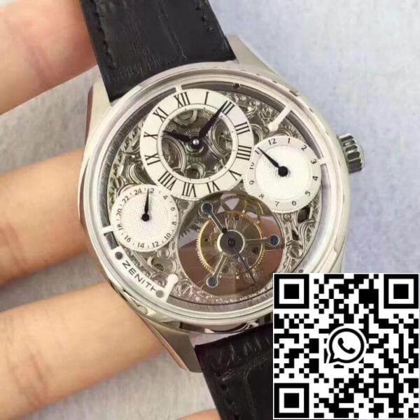 2 701 Zenith EP Calender Skeleton Tourbillon RG/LE 1:1 Best Edition Swiss Tourbillon