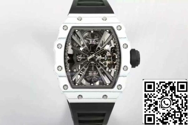 2 70 2abeb4aa e6b6 4eba aade a2665556bd80 Richard Mille RM12-01 Tourbillon 1:1 Best Edition RM Factory Musta kuminauha