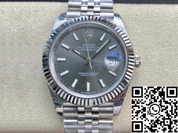 2 71 d5caca21 cef0 45fa bdb0 81b90f0c2faa Rolex Datejust M126334-0014 1:1 Best Edition EW Factory серый циферблат