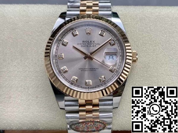 2 72 Rolex Datejust 41MM M126331-0008 1:1 Mejor Edición Limpio Fábrica de Oro Rosa