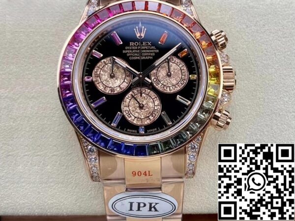 2 72 535d77de 3939 45b5 a0ad 94b7026d17ba Rolex Daytona 116595 RAINBOW Rose Gold 1:1 Най-доброто издание IPK Factory Rose Gold